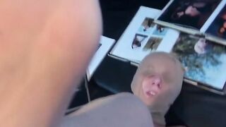 Nylon mask during anal sex inside stockings Luci Angel