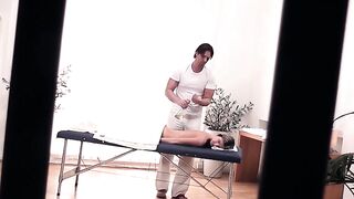 Oiled 19 year old Gina Gerson fucks her masseur