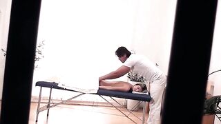 Oiled 19 year old Gina Gerson fucks her masseur