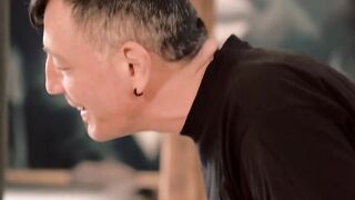 Fitness coach seduces young woman while doing sports