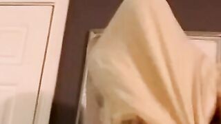 Blond amateur eagerly jacks off his solid cock and cums
