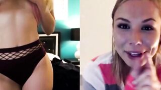 Big juicy tits Aidra Fox plays with pussy on webcam for dyke