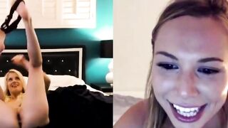 Big juicy tits Aidra Fox plays with pussy on webcam for dyke