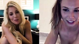 Big juicy tits Aidra Fox plays with pussy on webcam for dyke
