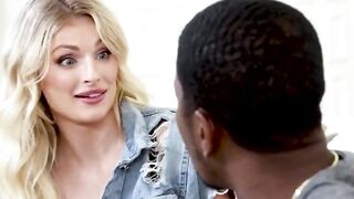 Rough BBC pounding of bigot blonde neighbor