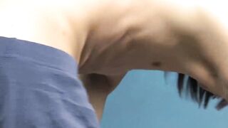 Pierced horny twink Nicky wanking and dick pumping for cum
