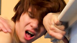 Hot redhead twink barebacked after oral pleasures