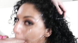 Liv Revamped gets her face covered with spit during oral sex