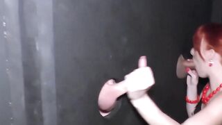 Thin slutty sluts at gloryhole sex party