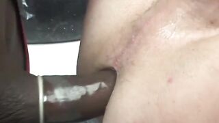 Ebony shemale fucks boyfriend and makes him squirt cum