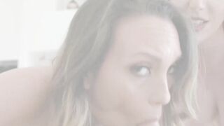 Inked MILF Lauren Phillips riding big cock with daughter POV