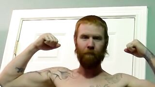Ginger amateur with huge beard sucked dry by mature homo