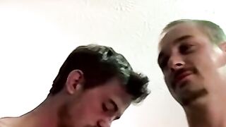 Amateur gays rimm each other and bareback for huge cumshot