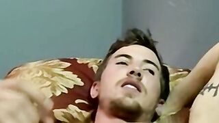 Amateur gays rimm each other and bareback for huge cumshot