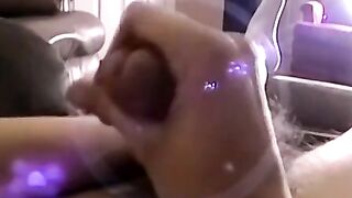 Skinny amateur with big hairy cock jerks off solo and cums