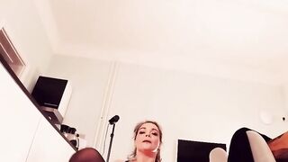 pov sex seen with dark haired mom into nylons