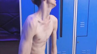 ToeSuckingDudes.com - Blonde twink with hairy legs strokes his rock hard schlong