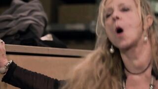 Big Boobed older fucks employee inside warehouse