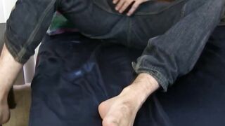 ToeSuckingDudes.com - Just the smell of his own feet makes his dick rock hard