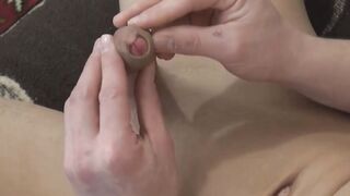 UncutSkin.com - Handsome twink Cal strokes his shaved prick and unloads jizz