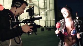 Real street casting for a outdoors fucked