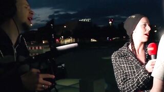 Real street casting for a outdoors fucked