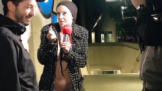 Real street casting for a outdoors fucked