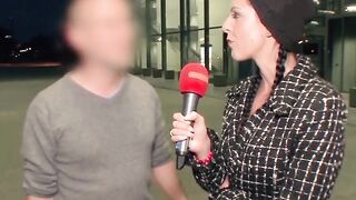 Real street casting for a outdoors fucked