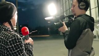 Real street casting for a outdoors fucked