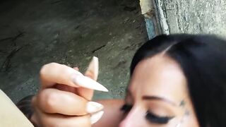 Big Boobed curvy woman on an public sex date