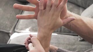 FunsizePorn.com - Cute little Tom gets a free rough ride to Legrand Wolfs enormous ha