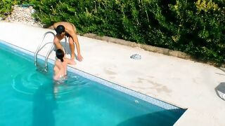 Holiday porn with a dark-haired young woman