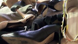 Submissive shoe gf fucks domina Olga Love