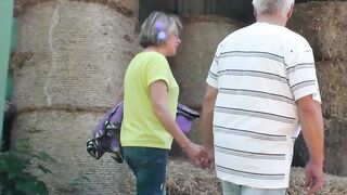 Experienced German ex-wife fucks older farmer