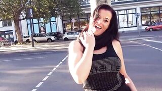 Outdoors nailed with filthy big tit MILF
