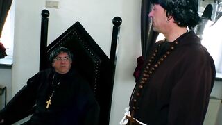 Monk seduces the Russian cleaning lady for sex