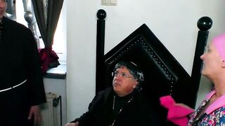 Monk seduces the Russian cleaning lady for sex