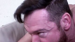 Christian Mathews swallows Dean Rogers' big dick before fucking him hard