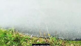 Secretly filming sex outdoors with a inked woman