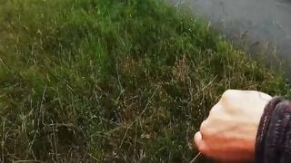Secretly filming sex outdoors with a inked woman