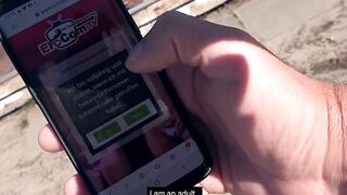 Outdoors EroCom Date with Dark Hair Mom pov