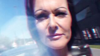 Outdoors EroCom Date with Dark Hair Mom pov