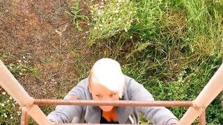 Mom emo ManyMystery fucks outside on vacation