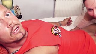 Beauty dark haired makes a house call to boned