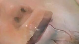 Gorgeous Christian Taylor stroking and smoking in the tub