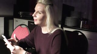Lonely blonde meets strange dude for sex