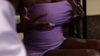 Black Mystique fucks a white fan with a huge penis
