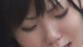 Amateur Japanese housewife rubs pussy against the table solo