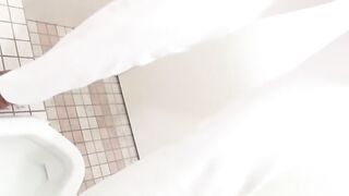 Adorable Asian brunettes pissing hidden camera compilation