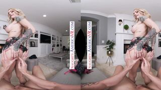 Sarah Jessie takes her next door long penis inside her booty